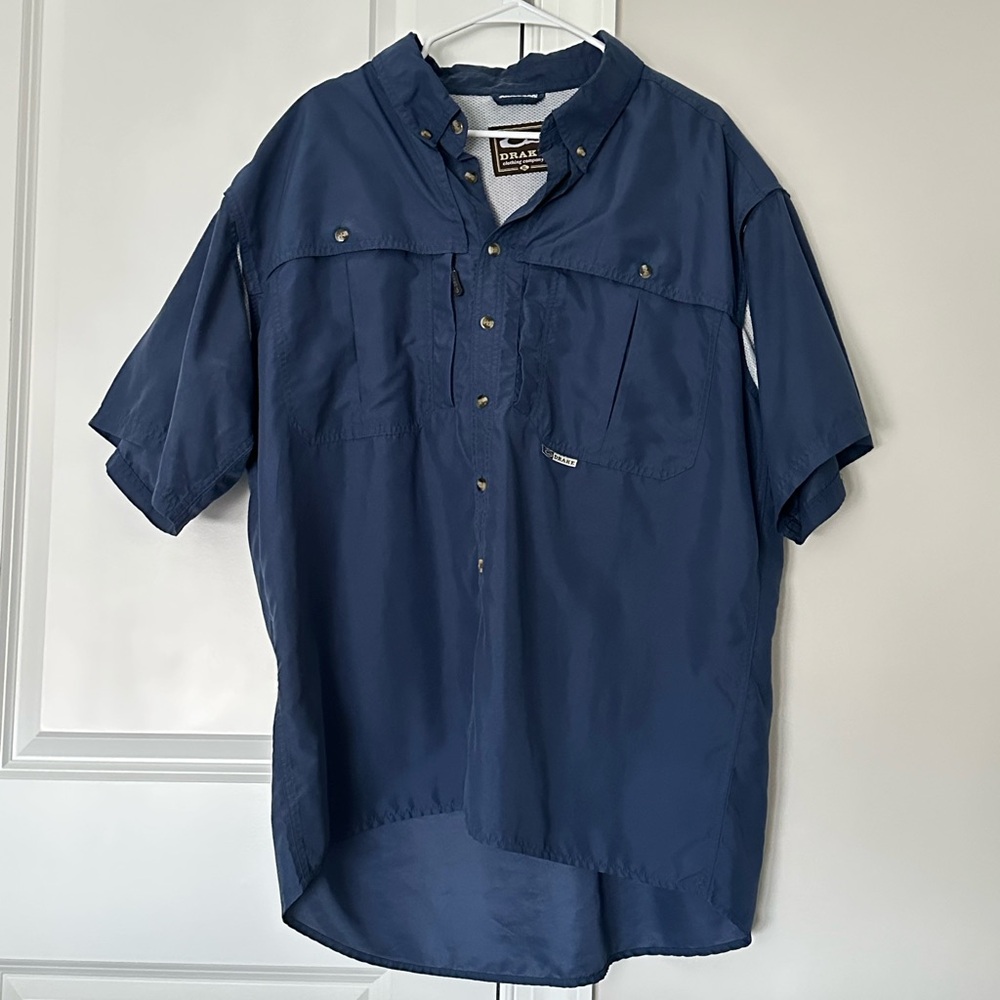 Drake Men’s Casual Short Sleeve Button Down